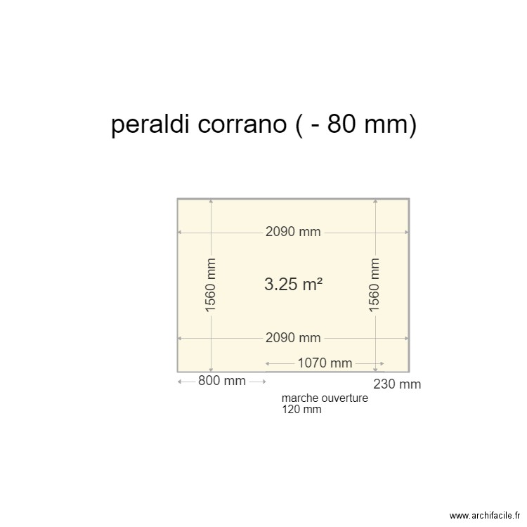 peraldi corrano reduit de 80 mm . Plan de 0 pièce et 0 m2
