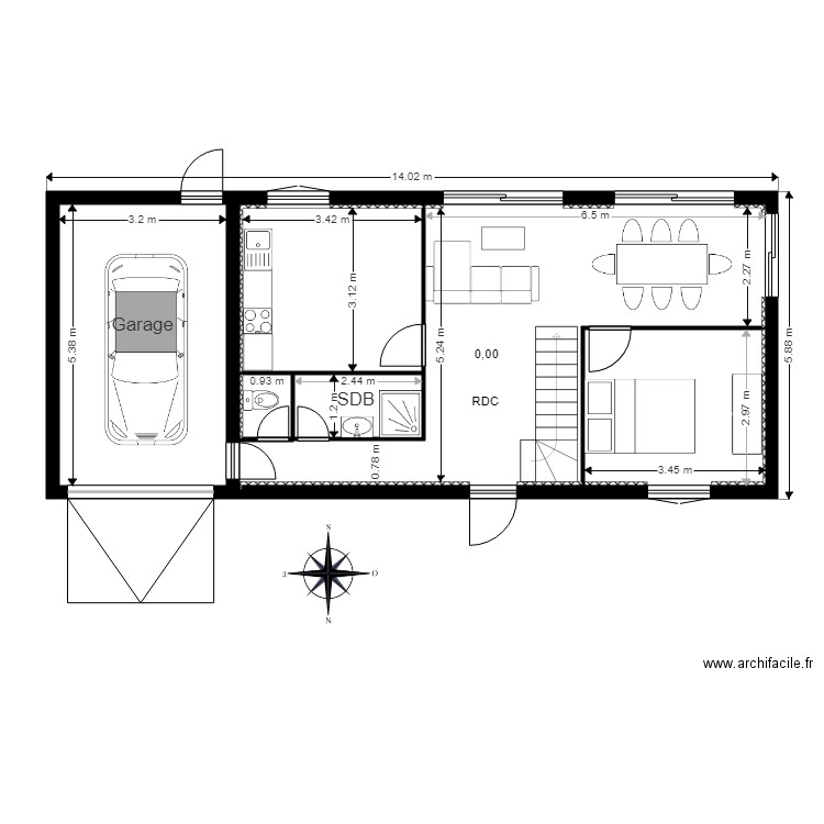 Pla maison. Plan de 0 pièce et 0 m2