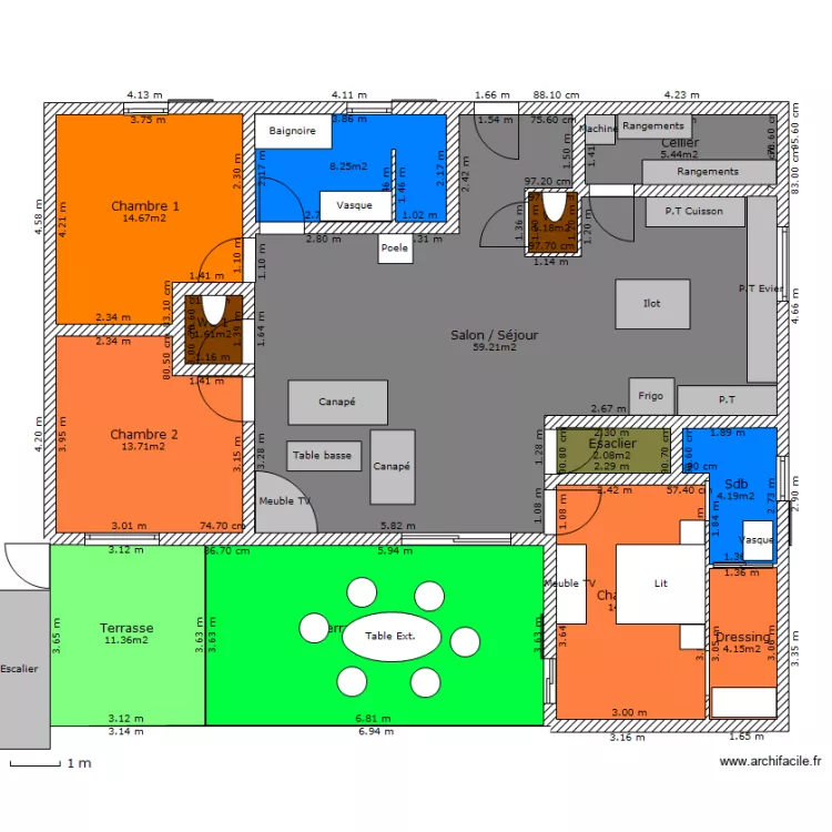 Maison gd. Plan de Maison gd. Plan de
