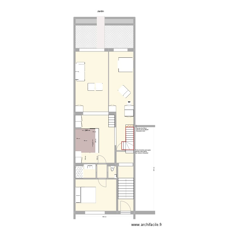 Banning 21 Rez + carrelage cuisine. Plan de 0 pièce et 0 m2