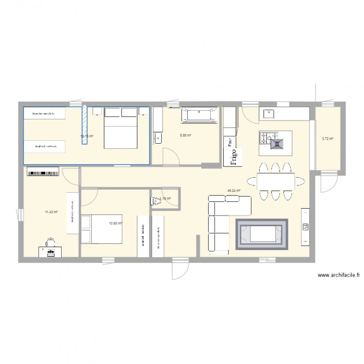 plan maison 100m2 2. Plan de 0 pièce et 0 m2