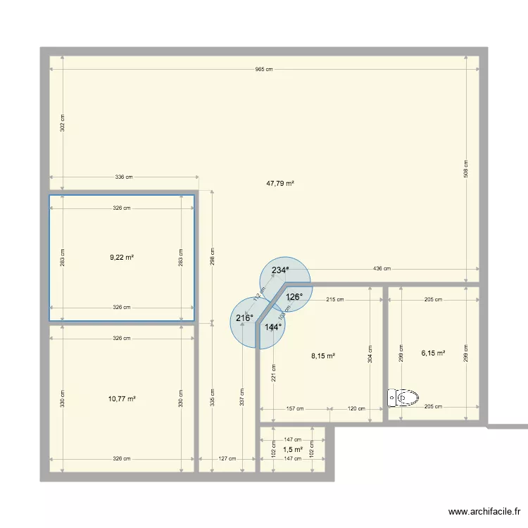 cavalaire appart. Plan de 