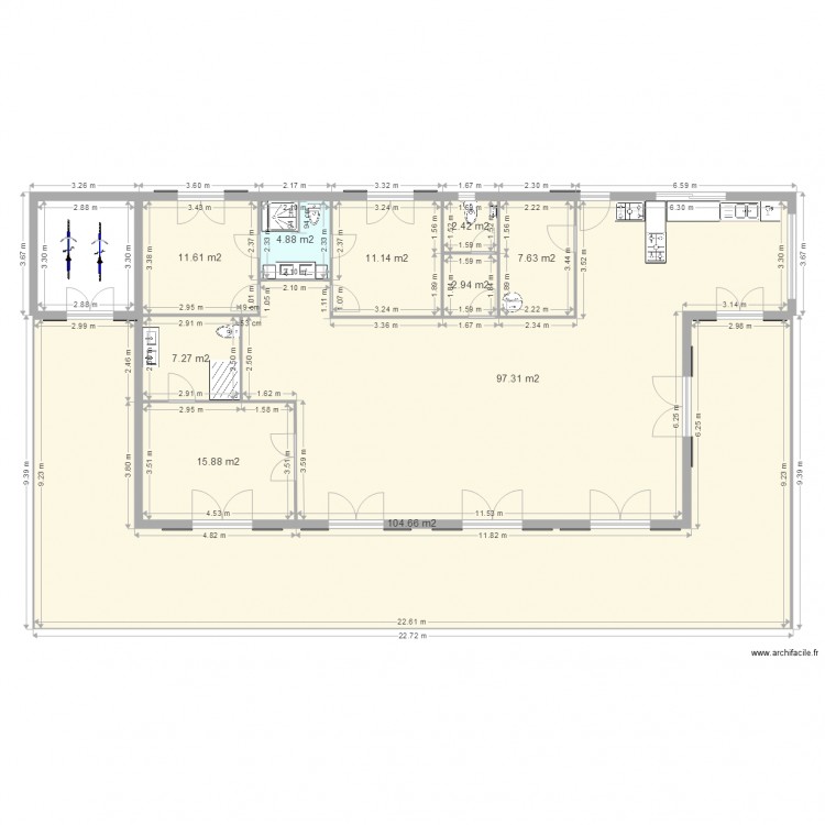 La case bambou maison style créole Plan PC. Plan de 0 pièce et 0 m2