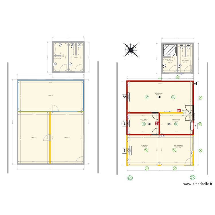 p17. Plan de 12 pièces et 207 m2