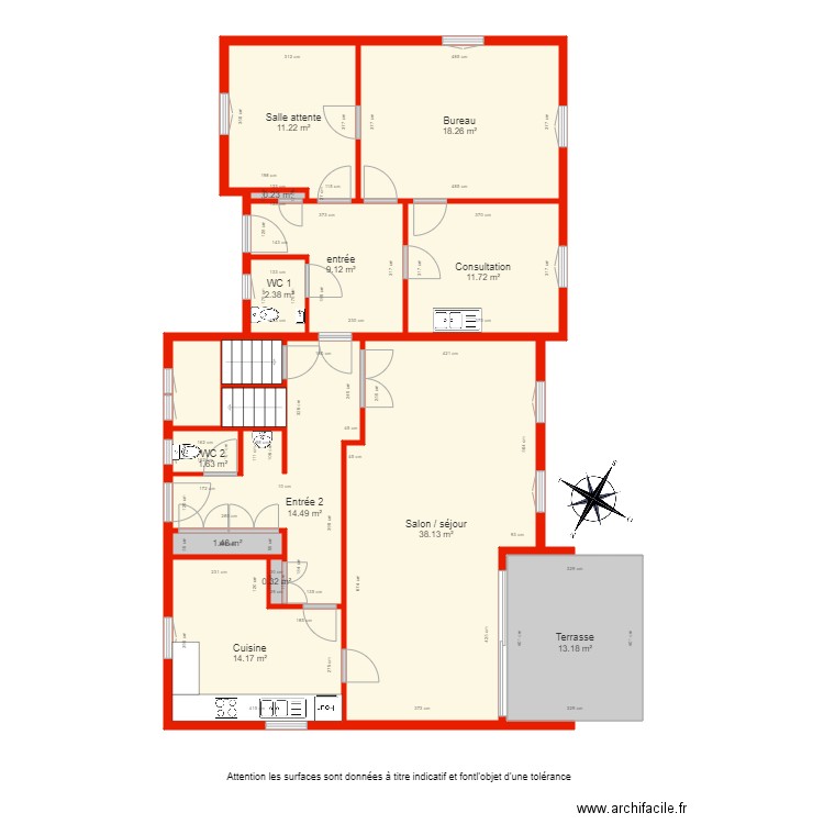 BI 4009 rdc côté. Plan de 0 pièce et 0 m2