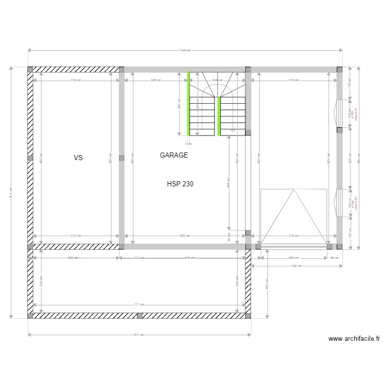 CLEMENT SOUS SOL. Plan de 4 pièces et 84 m2