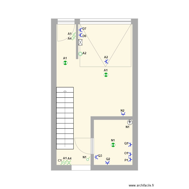 BLANKENBERG RDC. Plan de 2 pièces et 23 m2