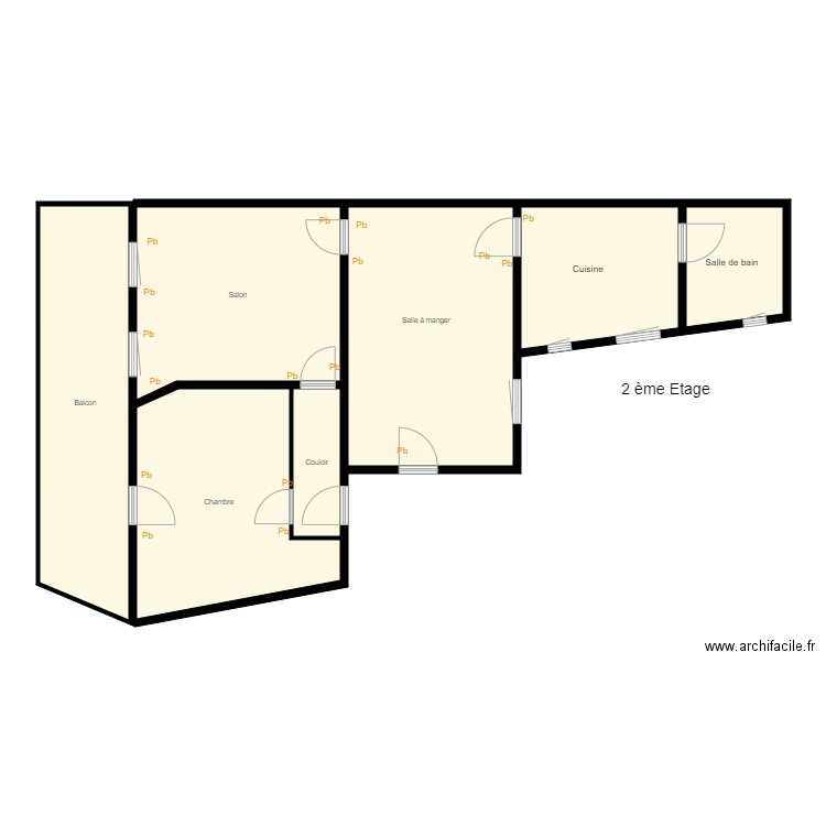 Croquis App 2ème Etage SCI PASG. Plan de 0 pièce et 0 m2