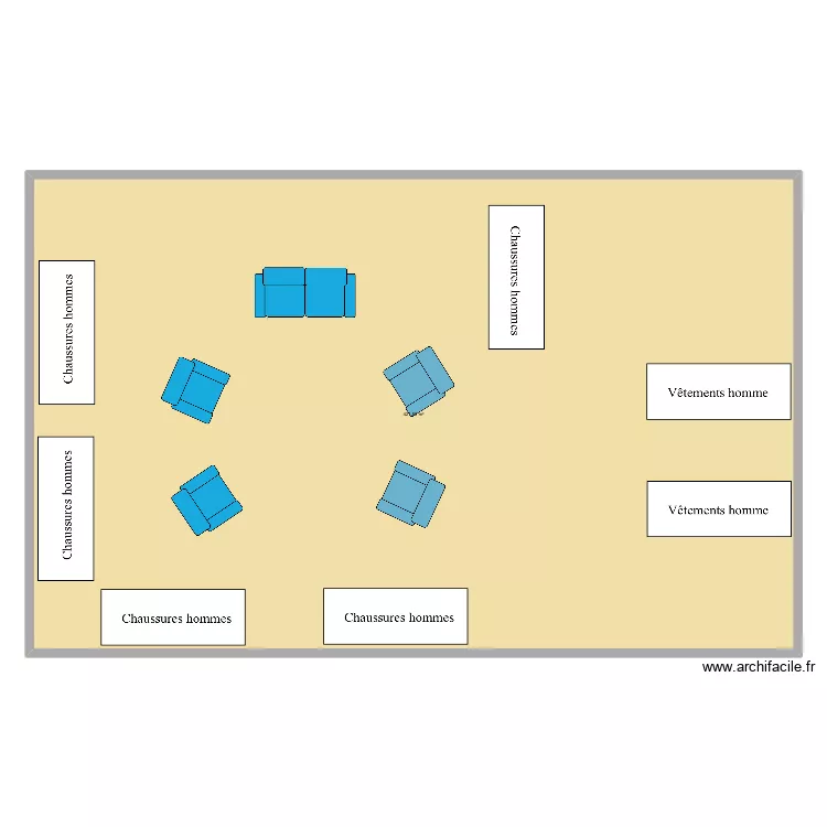 Chaussures homme. Plan de 