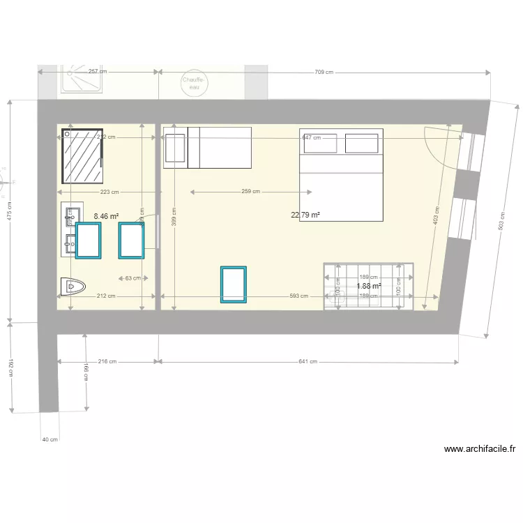  gite V 4 etage vide. Plan de 
