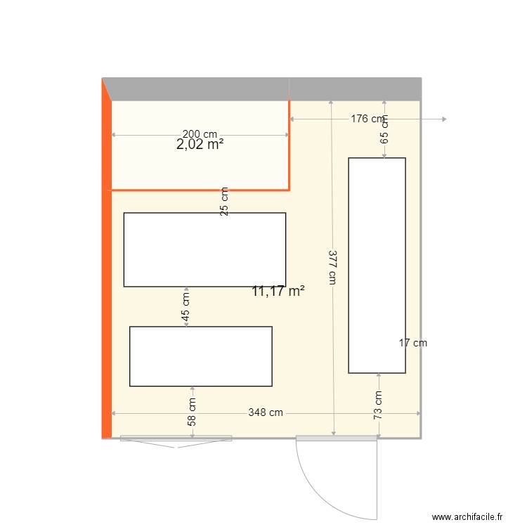 plan garage2. Plan de 2 pièces et 13 m2