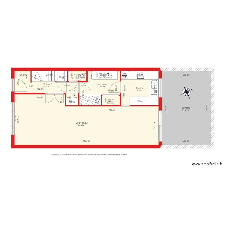 BI 3156 rdc coté. Plan de 0 pièce et 0 m2