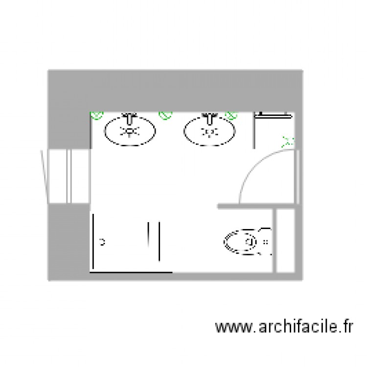 sdbain suiteSA. Plan de 0 pièce et 0 m2