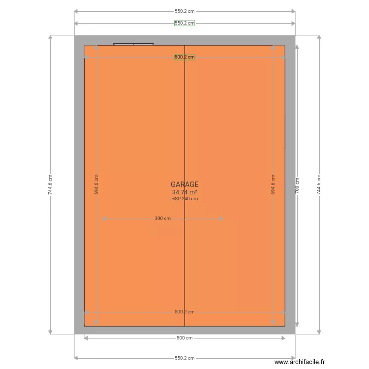 GARAGE FACADE. Plan de 