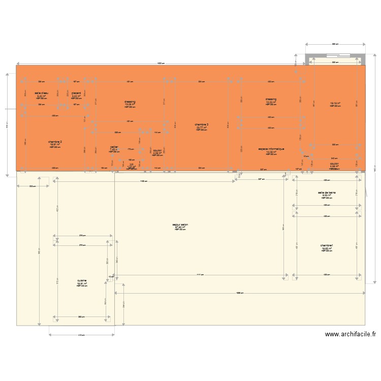 essai 2 fait avec toit. Plan de 0 pièce et 0 m2