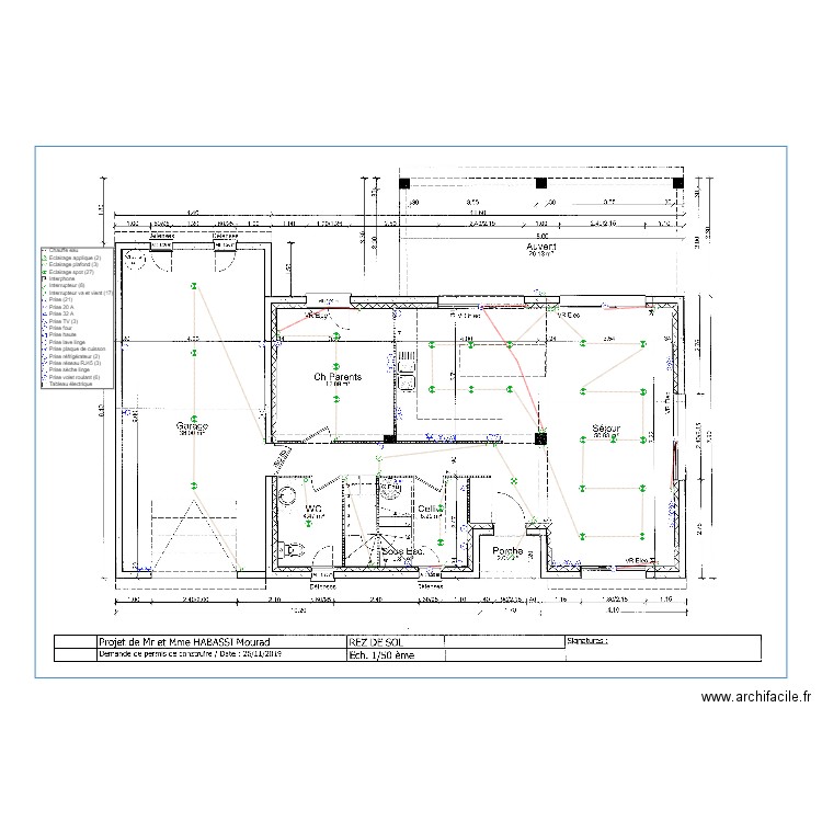 Plan RdC Habassi. Plan de 0 pièce et 0 m2