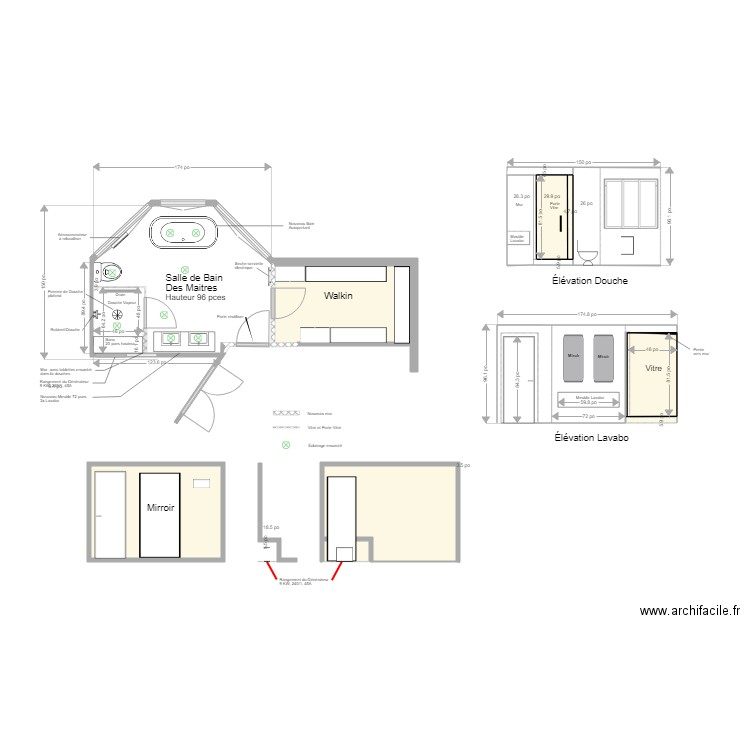 Salle de bain des maitre Nathalie. Plan de 0 pièce et 0 m2