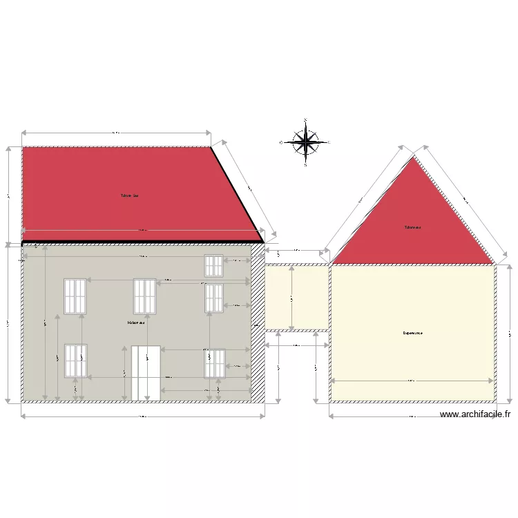 façade SUD Maison 9. Plan de 0 pièce et 0 m2 façade SUD Maison 9. Plan de 0 pièce et 0 m2