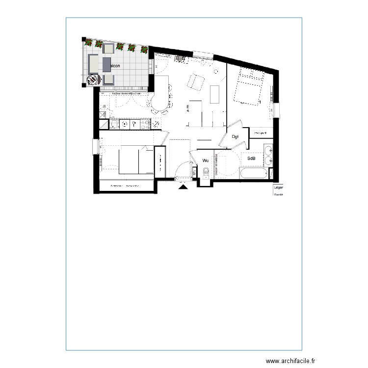 Appartement Toulouse de HDI. Plan de 0 pièce et 0 m2