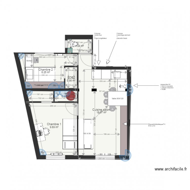 Plan projet appartement Stéphanie DUBOIS. Plan de 0 pièce et 0 m2