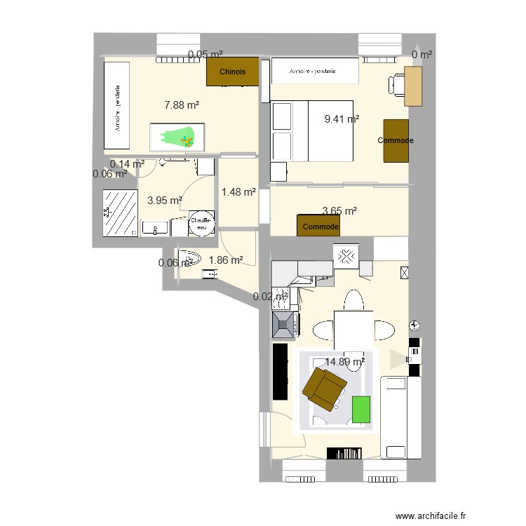 Dames Projection finale. Plan de 0 pièce et 0 m2