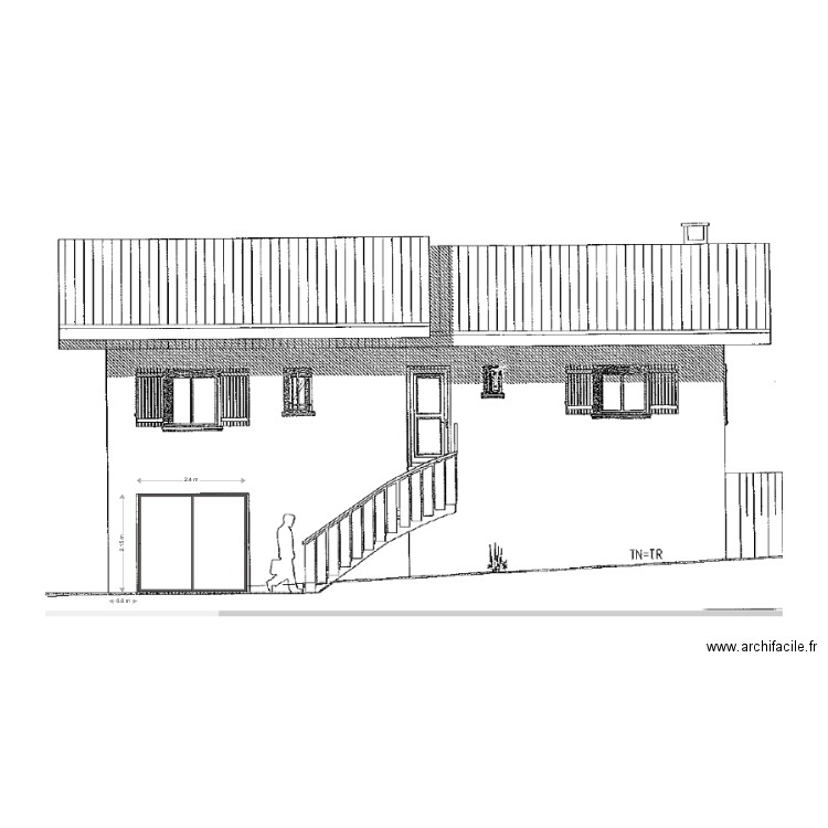 Facade NORD Projet. Plan de 0 pièce et 0 m2