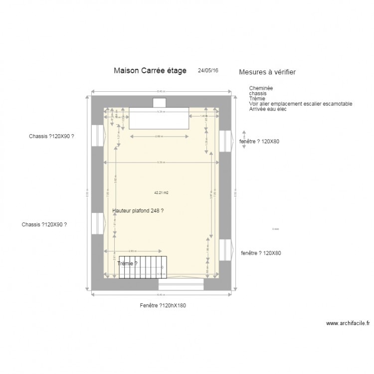 Cammas Maison Carrée Etage. Plan de 0 pièce et 0 m2