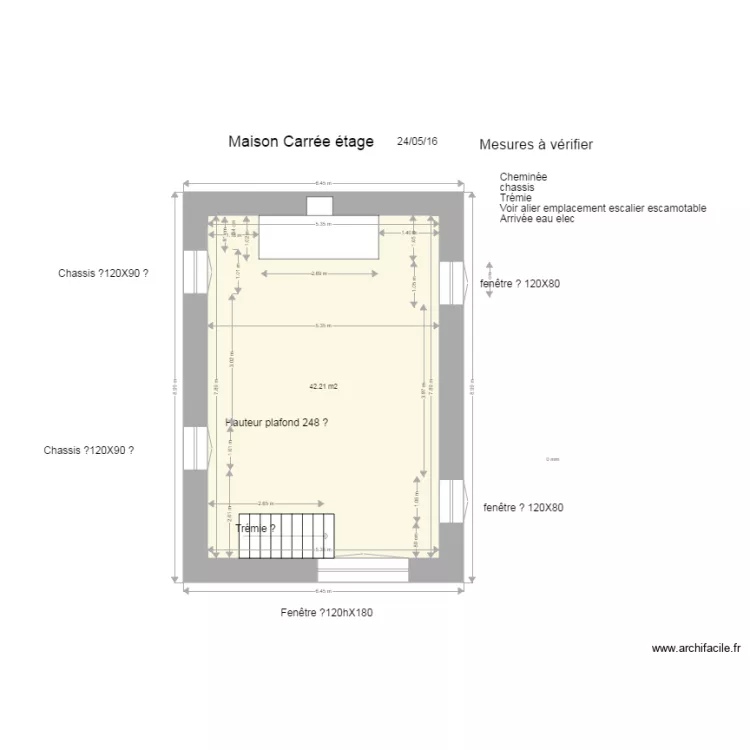 Cammas Maison Carrée Etage. Plan de Cammas Maison Carrée Etage. Plan de