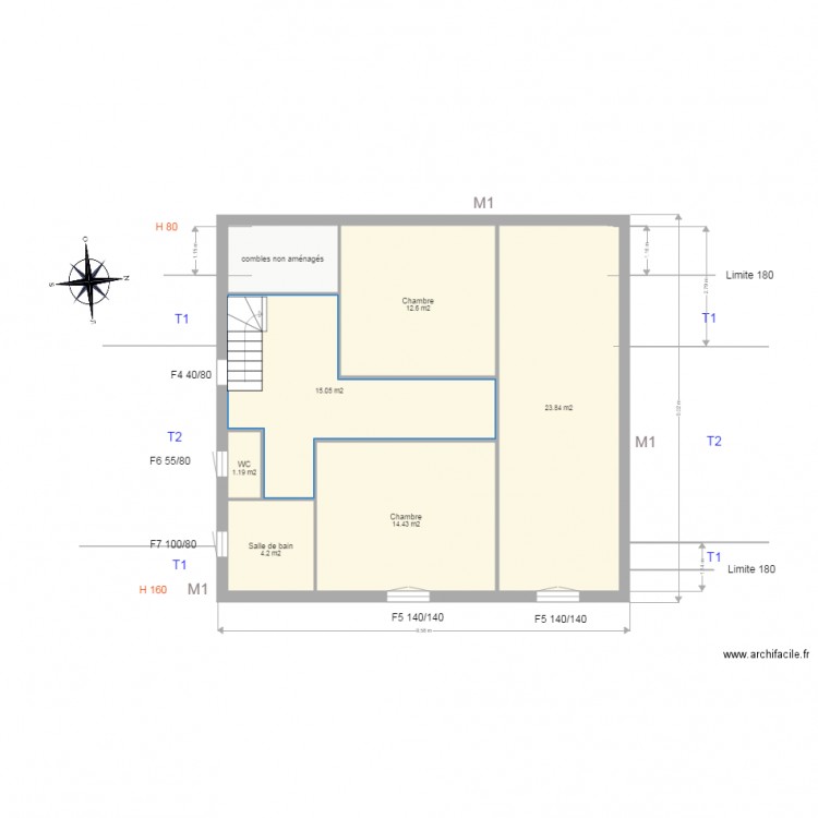 Etage DHABARRY. Plan de 0 pièce et 0 m2