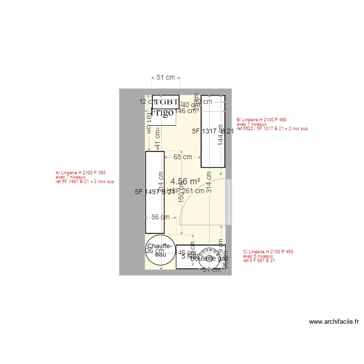 Arri&eacute;re Cuisine V2. Plan de 
