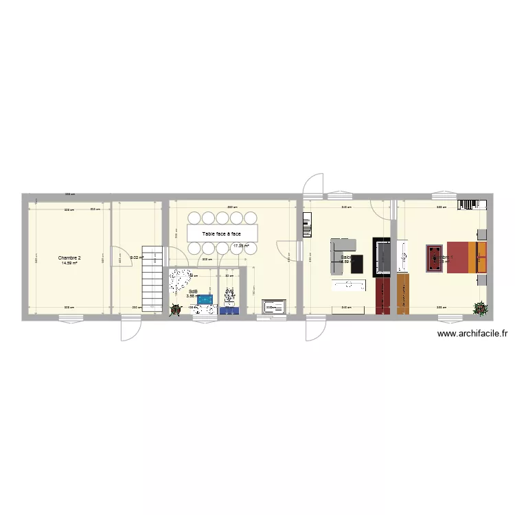 Plan option 1. Plan de 