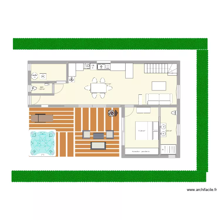 plan maison terrain auriol. Plan de 