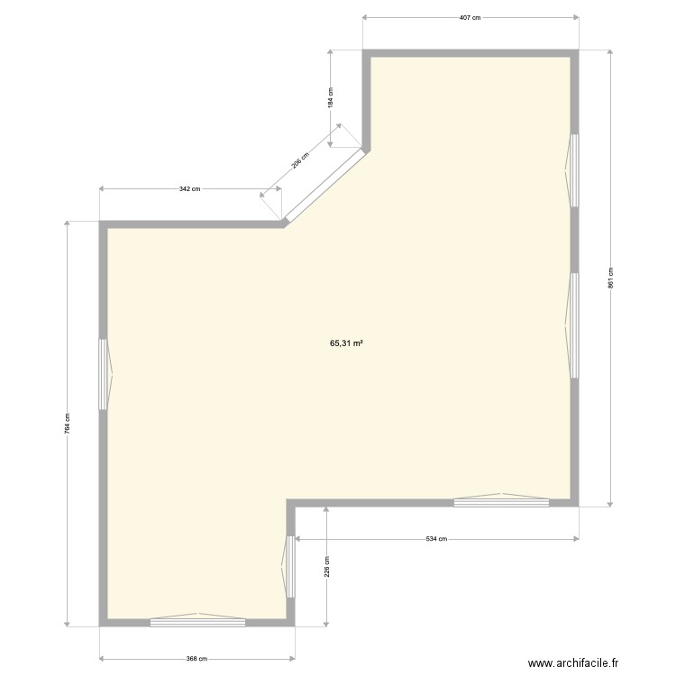 Séjour Lapraz. Plan de 1 pièce et 65 m2