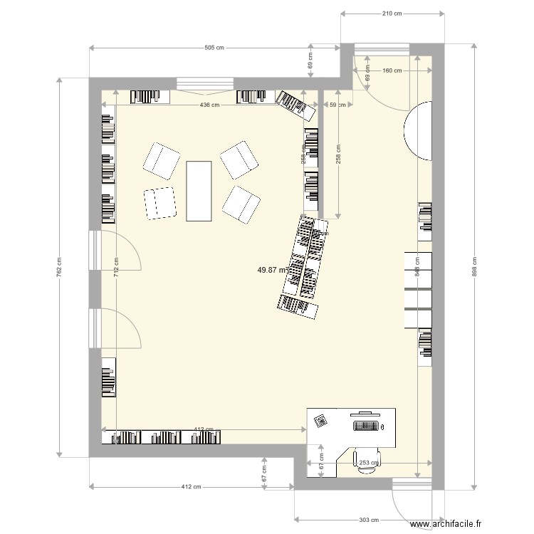 bibli dim. Plan de 0 pièce et 0 m2