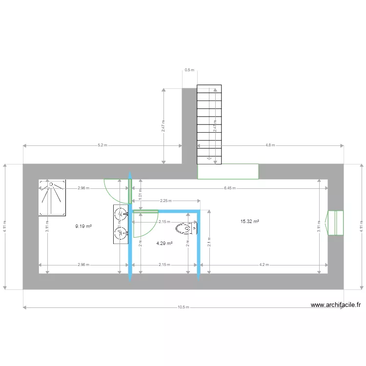 Duclos etage. Plan de 