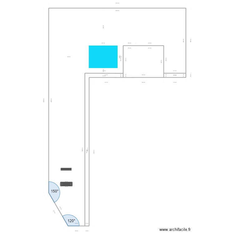 aménagement extérieur. Plan de 5 pièces et 233 m2