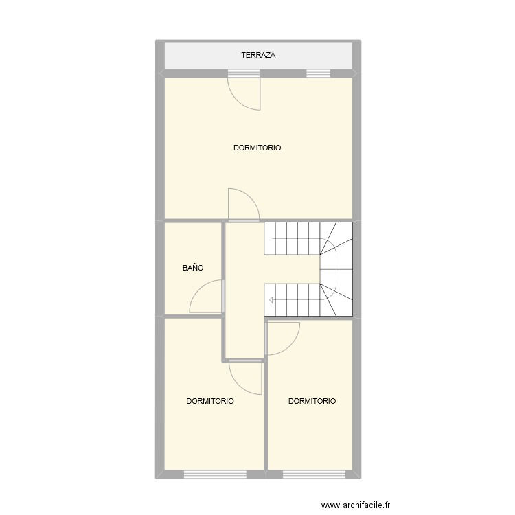 PLANTA PRIMERA MAGALLÓN. Plan de 6 pièces et 47 m2