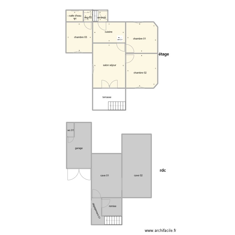 coirier PB 1142. Plan de 14 pièces et 108 m2