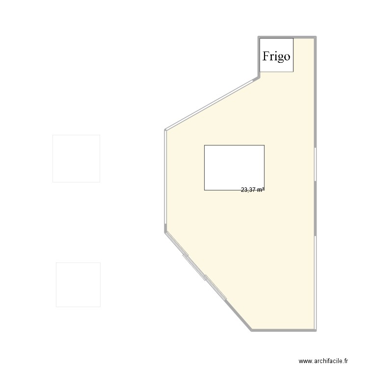 Cuisine Beaurains. Plan de 1 pièce et 23 m2