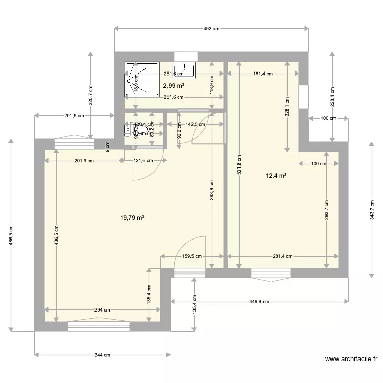 chessy F2 Config 1. Plan de 