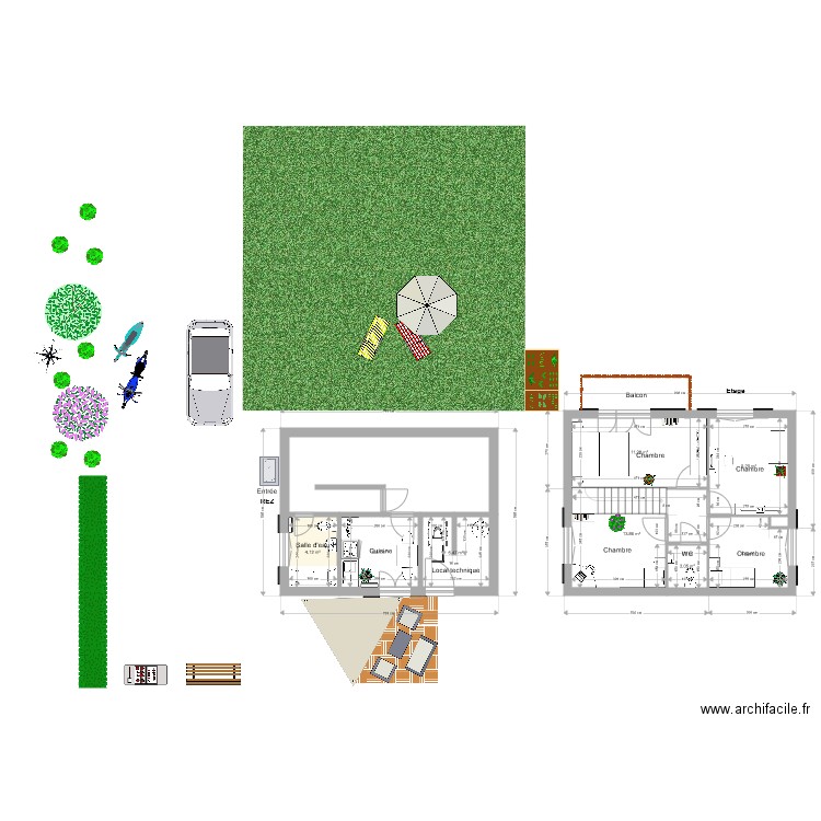 chalet. Plan de 0 pièce et 0 m2