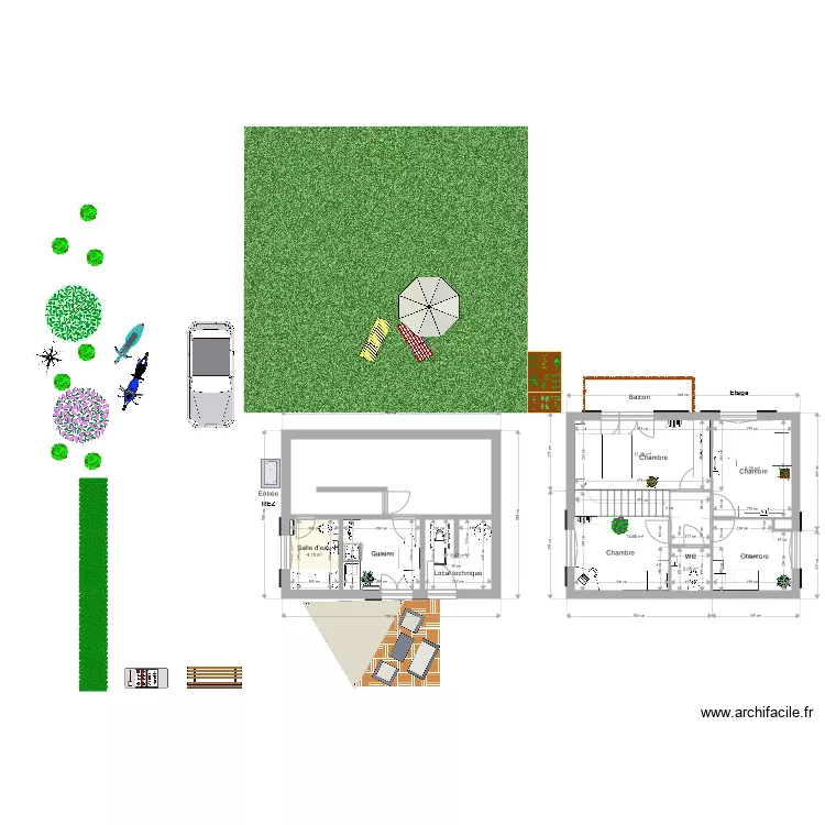 chalet. Plan de 