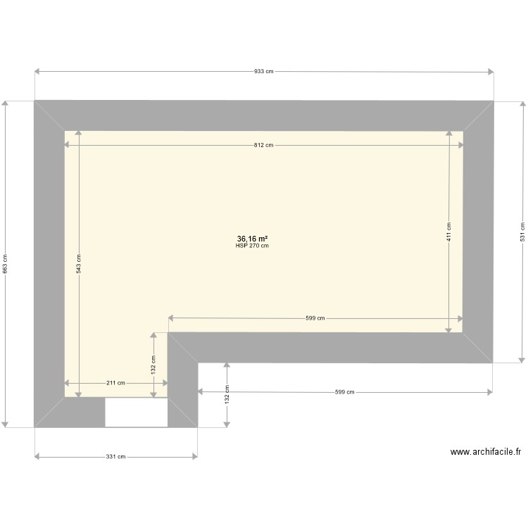 cave maison 2. Plan de 1 pièce et 36 m2