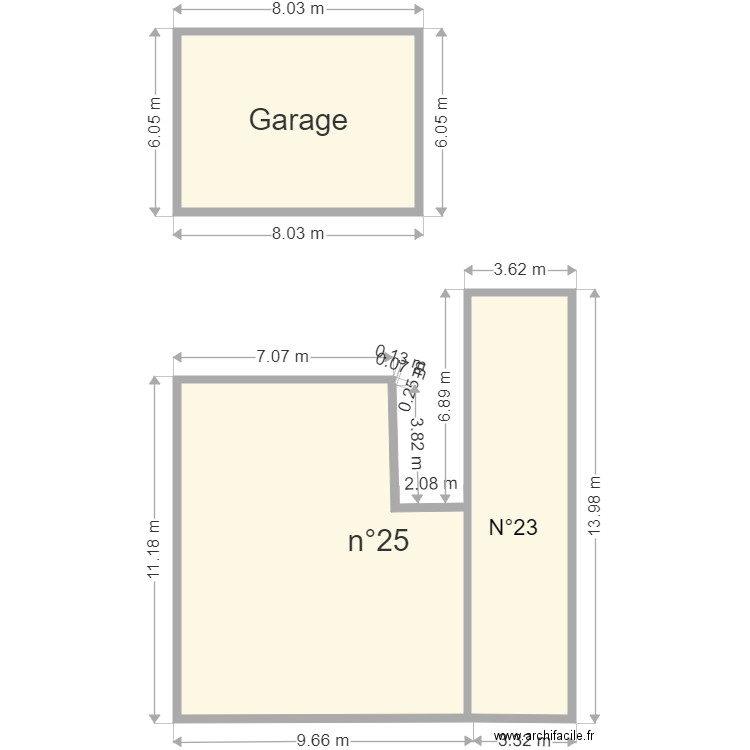 Dozot maison Régence 23 25. Plan de 0 pièce et 0 m2