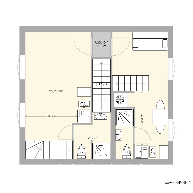 SAINT OUEN ETAGE N2. Plan de 0 pièce et 0 m2