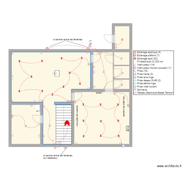 dupeu . Plan de 8 pièces et 103 m2