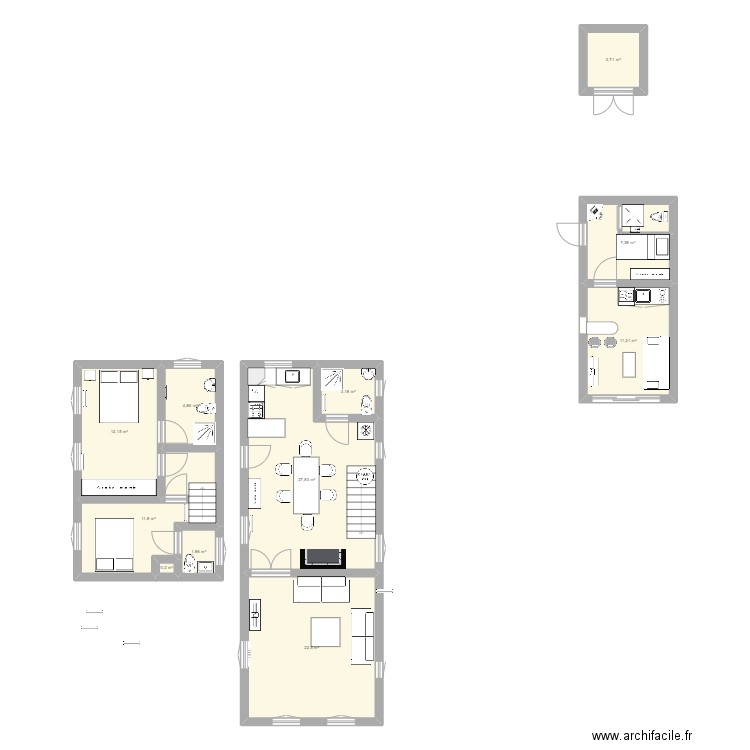 maison. Plan de 0 pièce et 0 m2