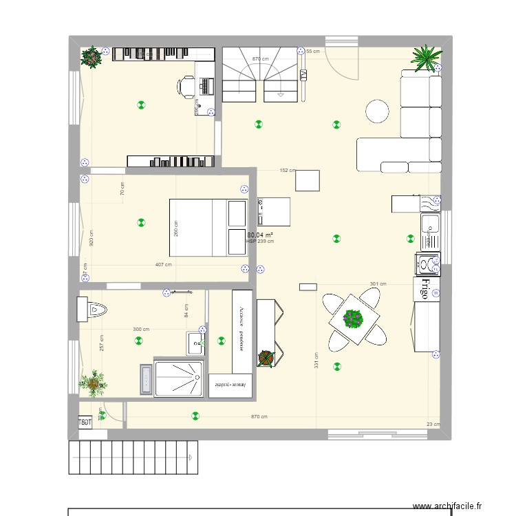 HOUSSIN rez de jardin. Plan de 0 pièce et 0 m2