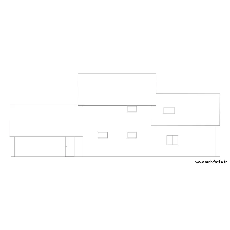 Fa&ccedil;ade Nord V2. Plan de 