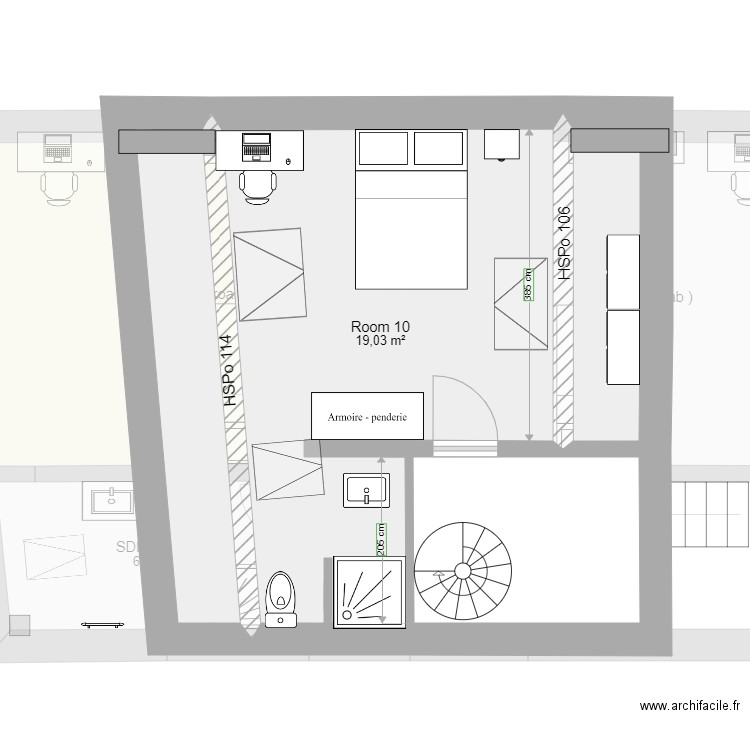 van Gele. Plan de 0 pièce et 0 m2